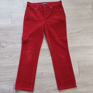 Ralph Lauren Red Corduroy Clasic Straight Pants Size 4 LRL Lauren Jeans …